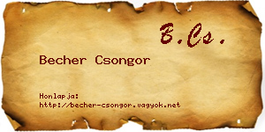 Becher Csongor névjegykártya